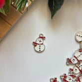 Holiday Snowman Enamel Craft Charm